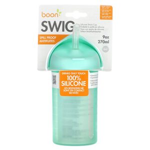 קערת שתייה לתינוק Boon Swig סיליקון 9oz - מנטה