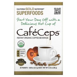 קפה אורגני נמס עם פטריות מרפא - CafeCeps 30 מנות
