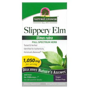 קפסולות Slippery Elm - 90 כמוסות טבעיות , Natures Answer