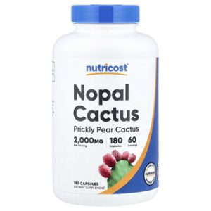 קפסולות נופאל קקטוס Nutricost - 180 כמוסות - בריאות