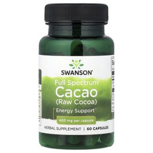קפסולות קקאו נא Swanson - 400 מ"ג - 60 כמוסות