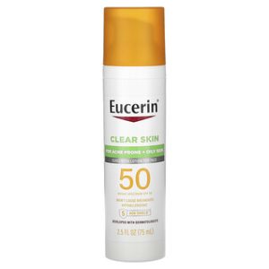 קרם הגנה לפנים Eucerin SPF 50 ללא ריח - 75 מ"ל