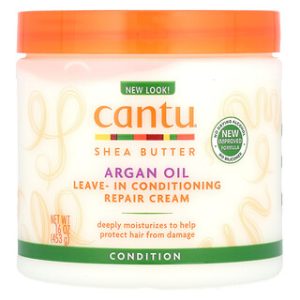 קרם לחות לשיער Cantu - לשיקום עם שמן ארגן