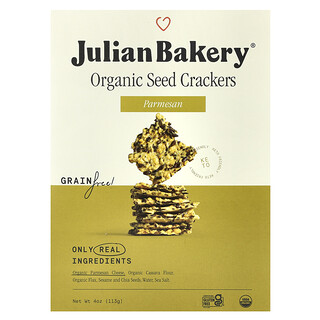 קרקרים אורגניים מזרעים פרמזן - Julian Bakery - 113 גרם