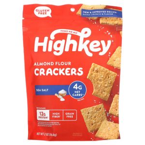 קרקרים מקמח שקדים HighKey - מלח ים 56.6 גרם