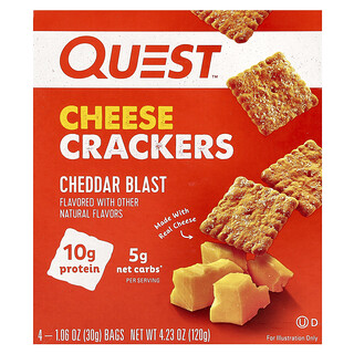 קרקרים צ'דר בלסט של Quest - 4 יחידות - טעם גבינה