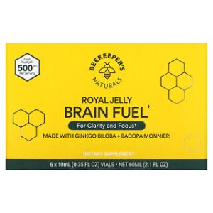 רויאל ג'לי Beekeepers Naturals - דלק למוח 6 יחידות