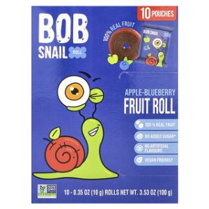 רול פירות Bob Snail תפוח-אוכמניות - 10 יחידות