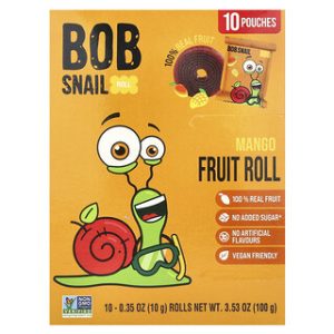רול פירות מנגו Bob Snail - 10 יחידות - חטיף בריא