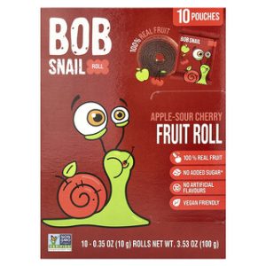 רולדות פירות Bob Snail - תפוח-דובדבן - 10 יחידות