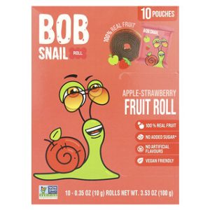 רולדות פירות Bob Snail תפוח-תות - 10 יח׳ - טעימות!