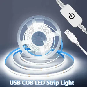 רצועת לד COB USB - דימר מגע, תאורה גמישה DIY