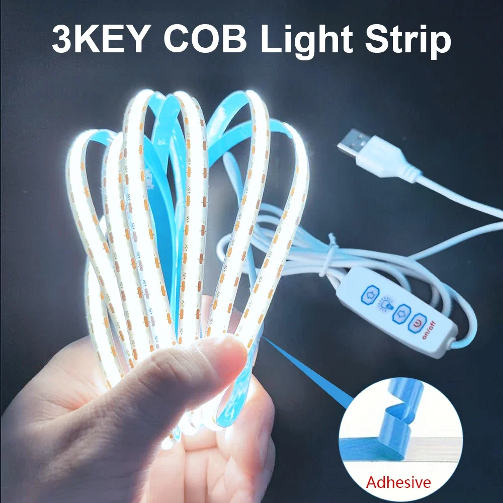 רצועת לד COB עמעום - 320 לדים למטר - למטבח וחדר שינה