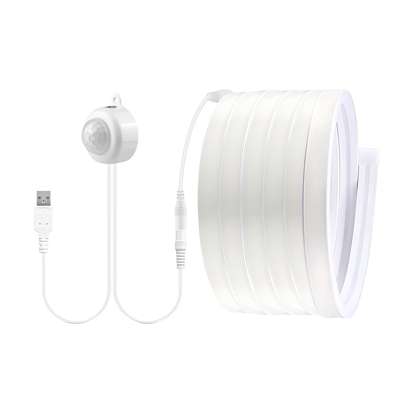 רצועת לד גמישה נורת ניאון COB - חיישן תנועה USB 5V