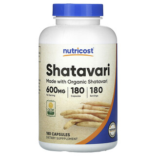 שאטברי Nutricost 600 מ"ג - 180 כמוסות - בריאות נשים