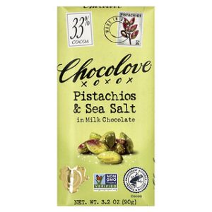 שוקולד חלב פיסטוקים ומלח ים - Chocolove 90 גרם