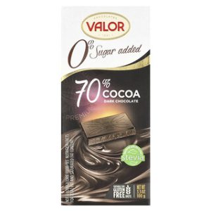 שוקולד מריר 70% קקאו Valor - ללא סוכר - 100 גרם
