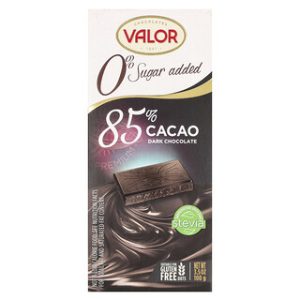 שוקולד מריר 85% קקאו Valor - ללא סוכר - 100 גרם