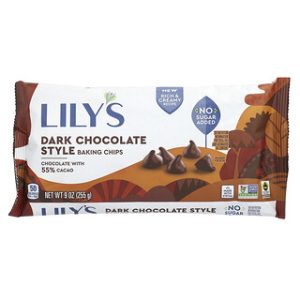 שוקולד צ'יפס אפייה ללא סוכר - Lilys Sweets 9oz