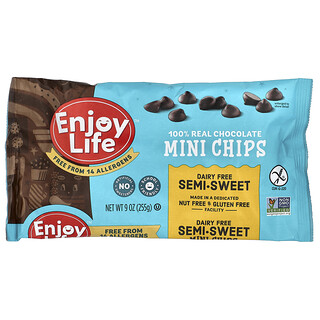 שוקולד צ'יפס מיני סמי-מתוק Enjoy Life - 255 גרם