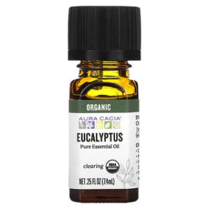 שמן אקליפטוס אורגני Aura Cacia - 7.4 מ"ל - טהור