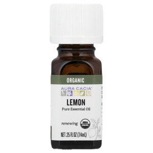 שמן אתרי אורגני לימון Aura Cacia - 7.4 מ"ל