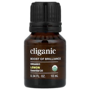 שמן אתרי אורגני לימון Cliganic - 10 מ"ל - לזוהר