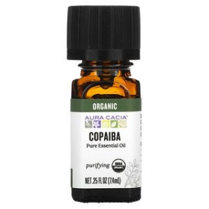 שמן אתרי אורגני קופאיבה Aura Cacia - 7.4 מ"ל