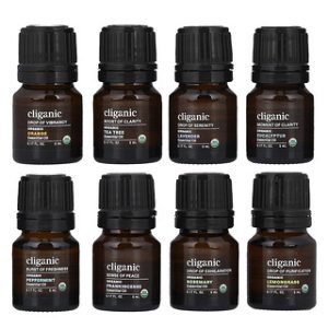 שמן אתרי ארומתרפיה Cliganic - סט 8 חלקים