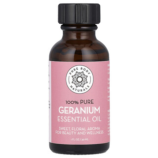 שמן אתרי גרניום טהור - Pure Body Naturals 30 מ"ל