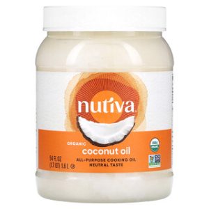שמן בישול אורגני קוקוס Nutiva - 1.6 ליטר - טבעוני