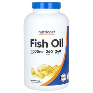 שמן דגים Nutricost 1000 מ"ג - 240 כמוסות רכות