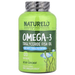 שמן דגים אומגה 3 NATURELO - 120 כמוסות 1100 מ"ג