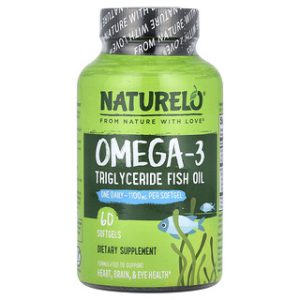 שמן דגים אומגה 3 NATURELO - 60 כמוסות 1100 מ"ג