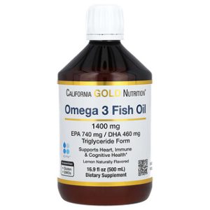 שמן דגים אומגה 3 לימון - California Gold Nutrition