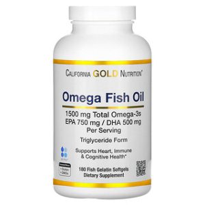 שמן דגים אומגה 3 לימון - California Gold Nutrition