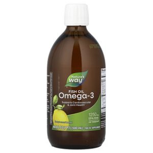 שמן דגים אומגה 3 לימון - Natures Way - 500 מ"ל