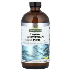 שמן כבד דג נורבגי - Natures Answer לימון-ליים