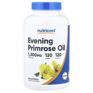 שמן נר הלילה Nutricost 1300 מ"ג - 120 כמוסות
