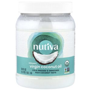 שמן קוקוס אורגני Nutiva - 1.6 ליטר - כבישה קרה