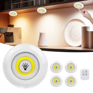 תאורת LED אלחוטית לארון עם שלט - 3W נטענת