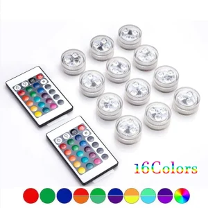 תאורת LED טבולה לבריכה-RGB-סוללות-אווירה לילה