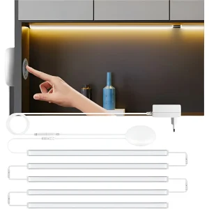 תאורת LED לארון מטבח- פס לד נצמד עם עמעום