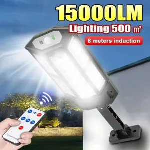 תאורת גן סולארית 15000LM - חיישן תנועה ועמידות IP65