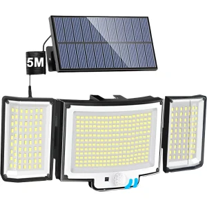 תאורת גן סולארית 366LED - חיישן תנועה ואלחוטי