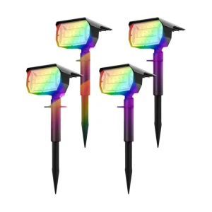 תאורת גן סולארית RGB - 2 ב-1 אלחוטית עמידה למים
