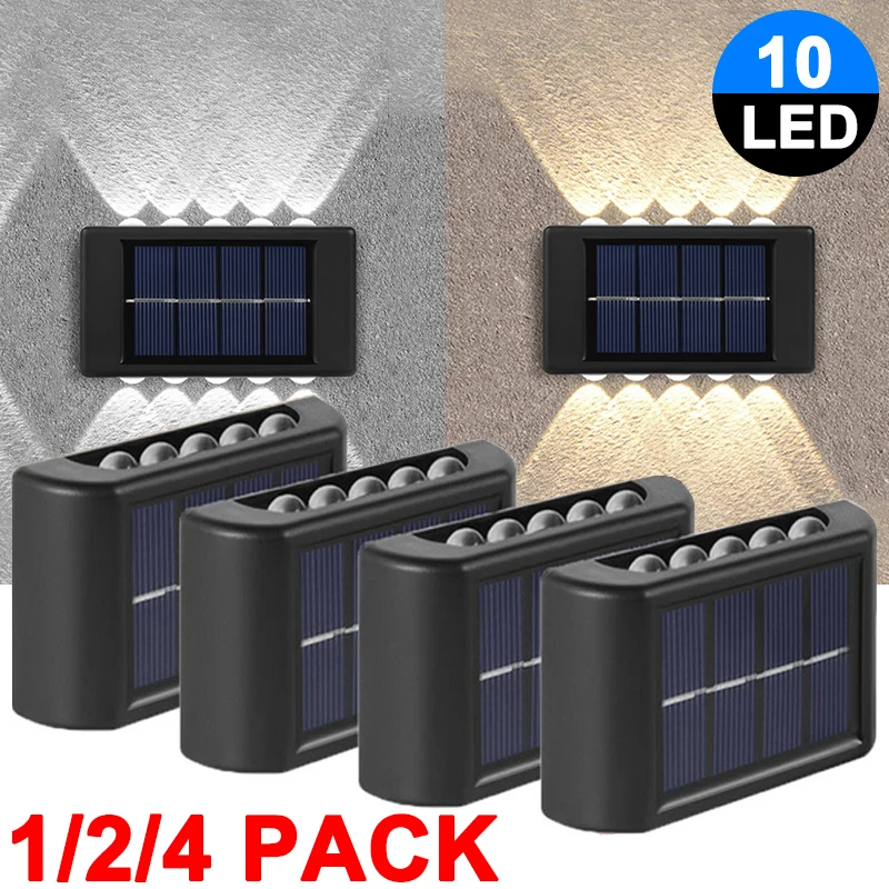 תאורת קיר סולארית LED חיצונית-גינה וחצר