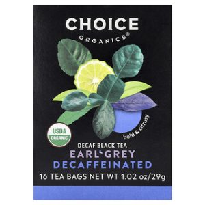 תה ארל גריי נטול קפאין Choice Organics - 16 שקיות תה