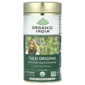תה טולסי אורגני - Organic India - עלים חופשיים, 100 גרם