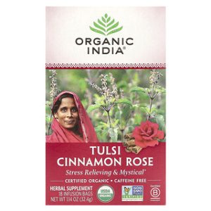 תה טולסי קינמון ורדים אורגני - Organic India